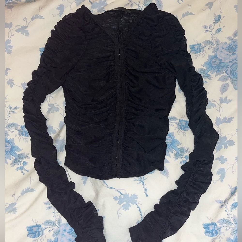Sheer long sleeve top